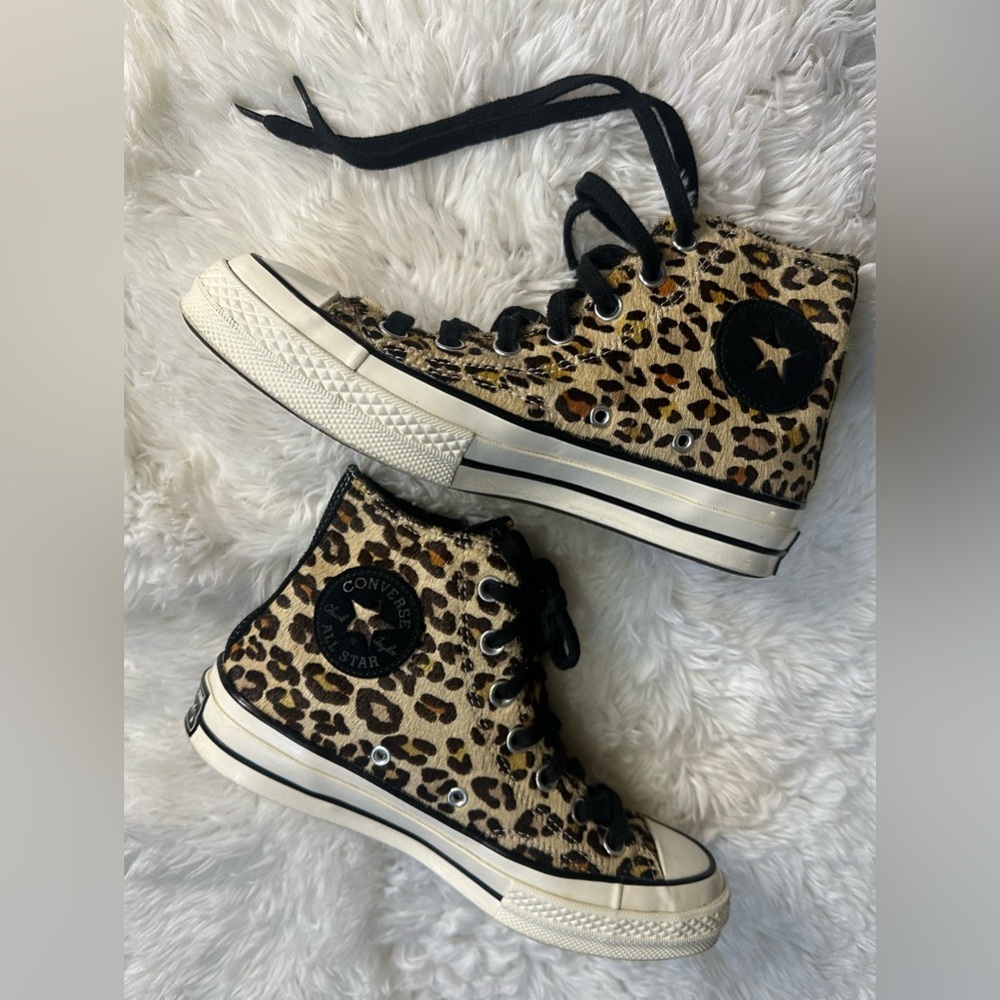 Converse Leopard Print High-Top Sneakers